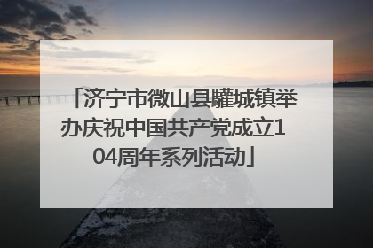 济宁市微山县驩城镇举办庆祝中国共产党成立104周年系列活动