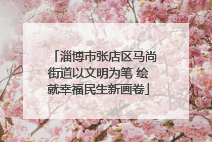 淄博市张店区马尚街道以文明为笔 绘就幸福民生新画卷