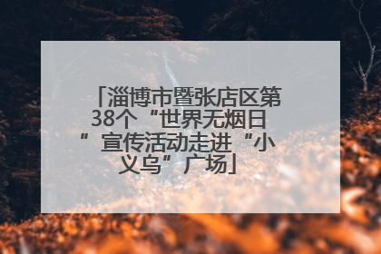 淄博市暨张店区第38个“世界无烟日”宣传活动走进“小义乌”广场