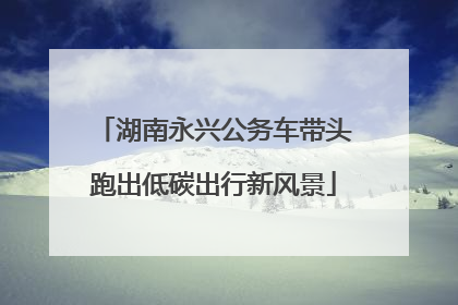 湖南永兴公务车带头跑出低碳出行新风景