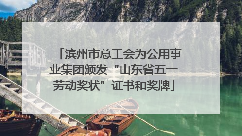 滨州市总工会为公用事业集团颁发“山东省五一劳动奖状”证书和奖牌