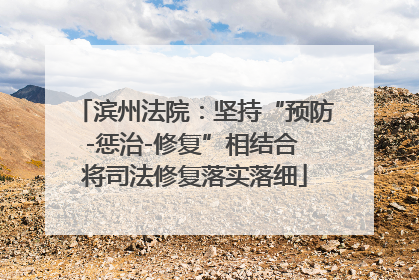 滨州法院：坚持“预防-惩治-修复”相结合 将司法修复落实落细