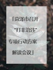 菏泽市召开“打非治违”专项行动方案解读会议