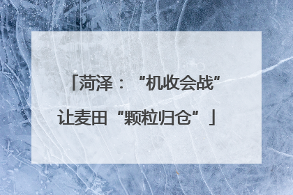 菏泽：“机收会战”让麦田“颗粒归仓”