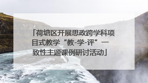 荷塘区开展思政跨学科项目式教学“教-学-评”一致性主题课例研讨活动