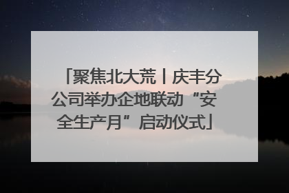 聚焦北大荒丨庆丰分公司举办企地联动“安全生产月”启动仪式