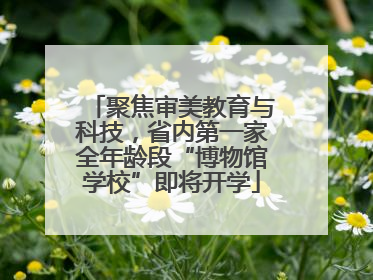 聚焦审美教育与科技，省内第一家全年龄段“博物馆学校”即将开学