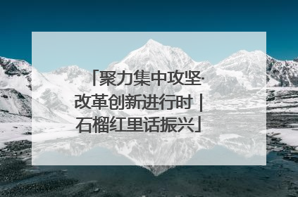 聚力集中攻坚·改革创新进行时｜石榴红里话振兴