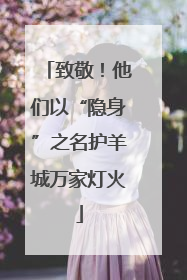 致敬！他们以“隐身”之名护羊城万家灯火