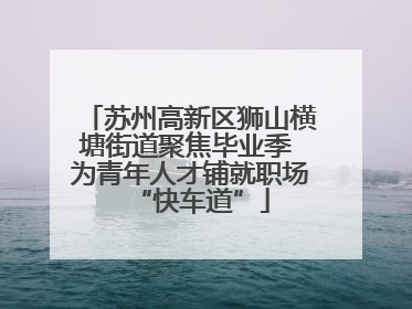 苏州高新区狮山横塘街道聚焦毕业季 为青年人才铺就职场“快车道”