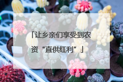 让乡亲们享受到农资“直供红利”