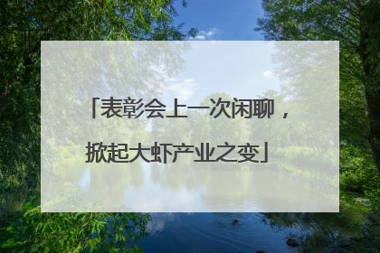 表彰会上一次闲聊，掀起大虾产业之变