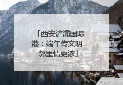 西安浐灞国际港：端午传文明 邻里情更浓