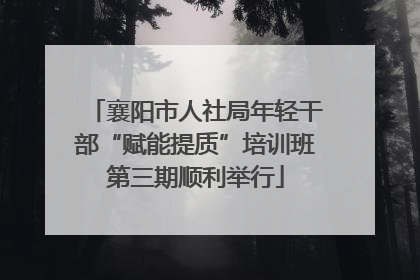 襄阳市人社局年轻干部“赋能提质”培训班第三期顺利举行
