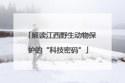 解读江西野生动物保护的“科技密码”