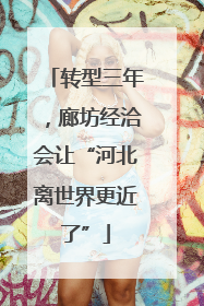 转型三年，廊坊经洽会让“河北离世界更近了”