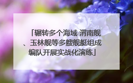 辗转多个海域 渭南舰、玉林舰等多艘舰艇组成编队开展实战化演练