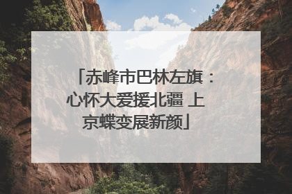 赤峰市巴林左旗：心怀大爱援北疆 上京蝶变展新颜