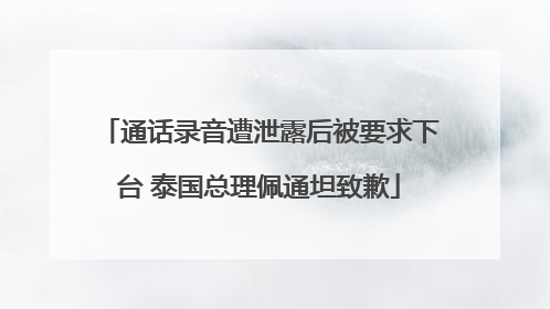 通话录音遭泄露后被要求下台 泰国总理佩通坦致歉