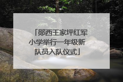 郧西王家坪红军小学举行一年级新队员入队仪式