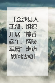 金沙县人武部：组织开展“粽香端午、情暖军属”走访慰问活动