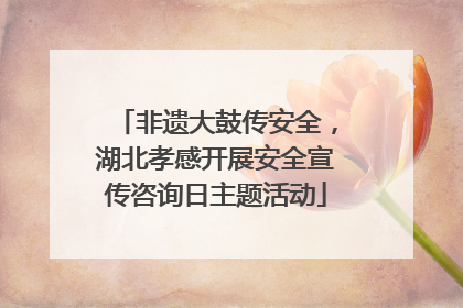 非遗大鼓传安全，湖北孝感开展安全宣传咨询日主题活动