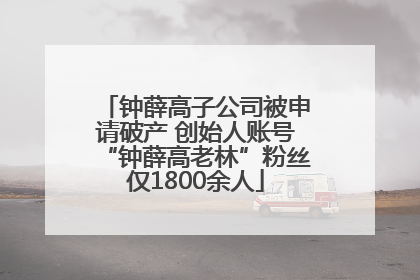 钟薛高子公司被申请破产 创始人账号“钟薛高老林”粉丝仅1800余人