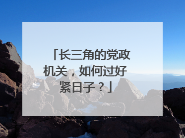 长三角的党政机关，如何过好紧日子？