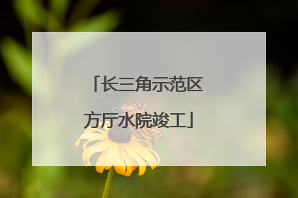 长三角示范区方厅水院竣工
