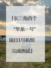 长三角首个“华龙一号”项目1号机组完成热试