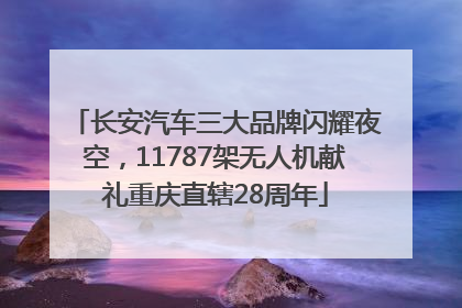 长安汽车三大品牌闪耀夜空，11787架无人机献礼重庆直辖28周年