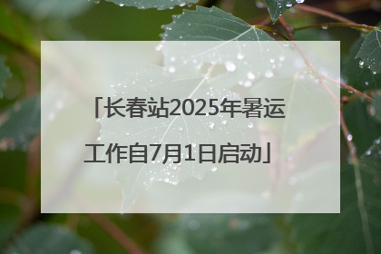 长春站2025年暑运工作自7月1日启动