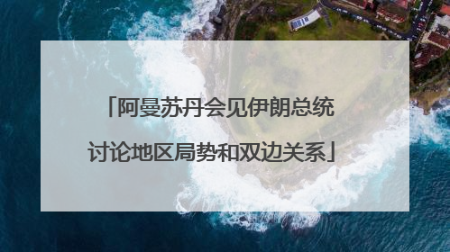 阿曼苏丹会见伊朗总统 讨论地区局势和双边关系