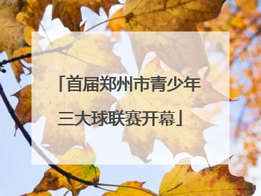 首届郑州市青少年三大球联赛开幕