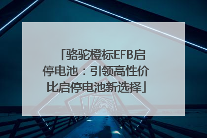 骆驼橙标EFB启停电池：引领高性价比启停电池新选择