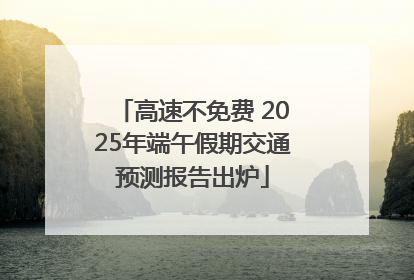 高速不免费 2025年端午假期交通预测报告出炉