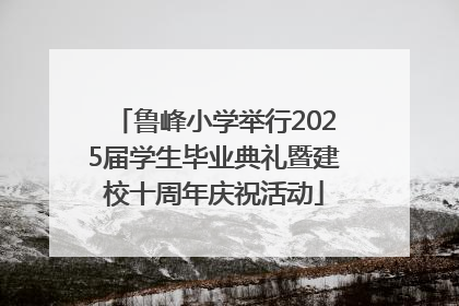 鲁峰小学举行2025届学生毕业典礼暨建校十周年庆祝活动