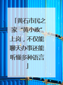 黄石市民之家“黄小政”上岗，不仅能聊天办事还能听懂多种语言