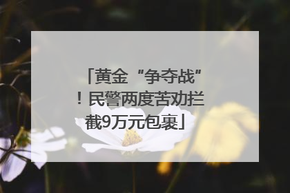 黄金“争夺战”！民警两度苦劝拦截9万元包裹