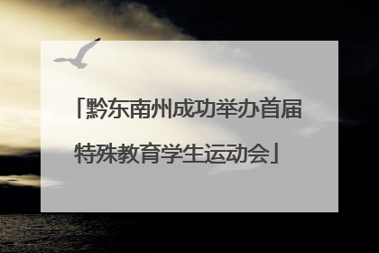 黔东南州成功举办首届特殊教育学生运动会