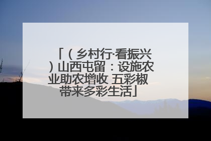 （乡村行·看振兴）山西屯留：设施农业助农增收 五彩椒带来多彩生活