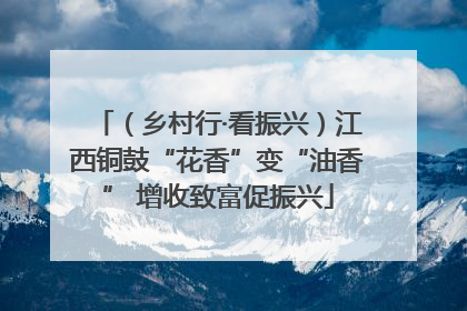 （乡村行·看振兴）江西铜鼓“花香”变“油香” 增收致富促振兴