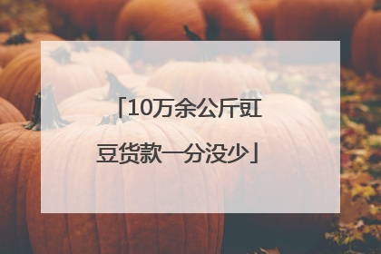 10万余公斤豇豆货款一分没少
