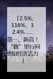 2.5%、116%、12.4%……第一、新高！“数”里行间感知经济活力