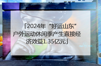 2024年“好运山东”户外运动休闲季产生直接经济效益1.35亿元
