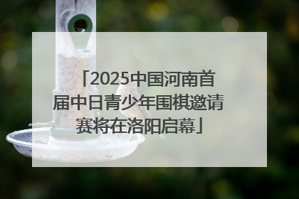 2025中国河南首届中日青少年围棋邀请赛将在洛阳启幕