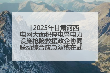 2025年甘肃河西电网大面积停电暨电力设施抢险救援政企协同联动综合应急演练在武威成功举行