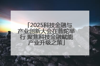 2025科技金融与产业创新大会在普陀举行 聚焦科技金融赋能产业升级之策