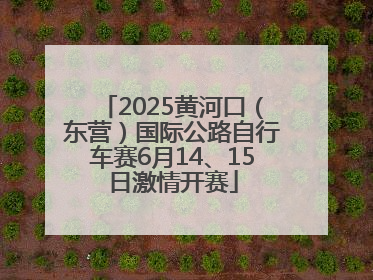 2025黄河口（东营）国际公路自行车赛6月14、15日激情开赛