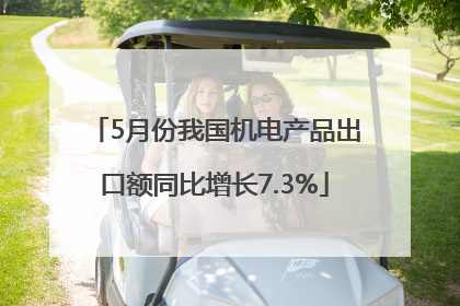 5月份我国机电产品出口额同比增长7.3%